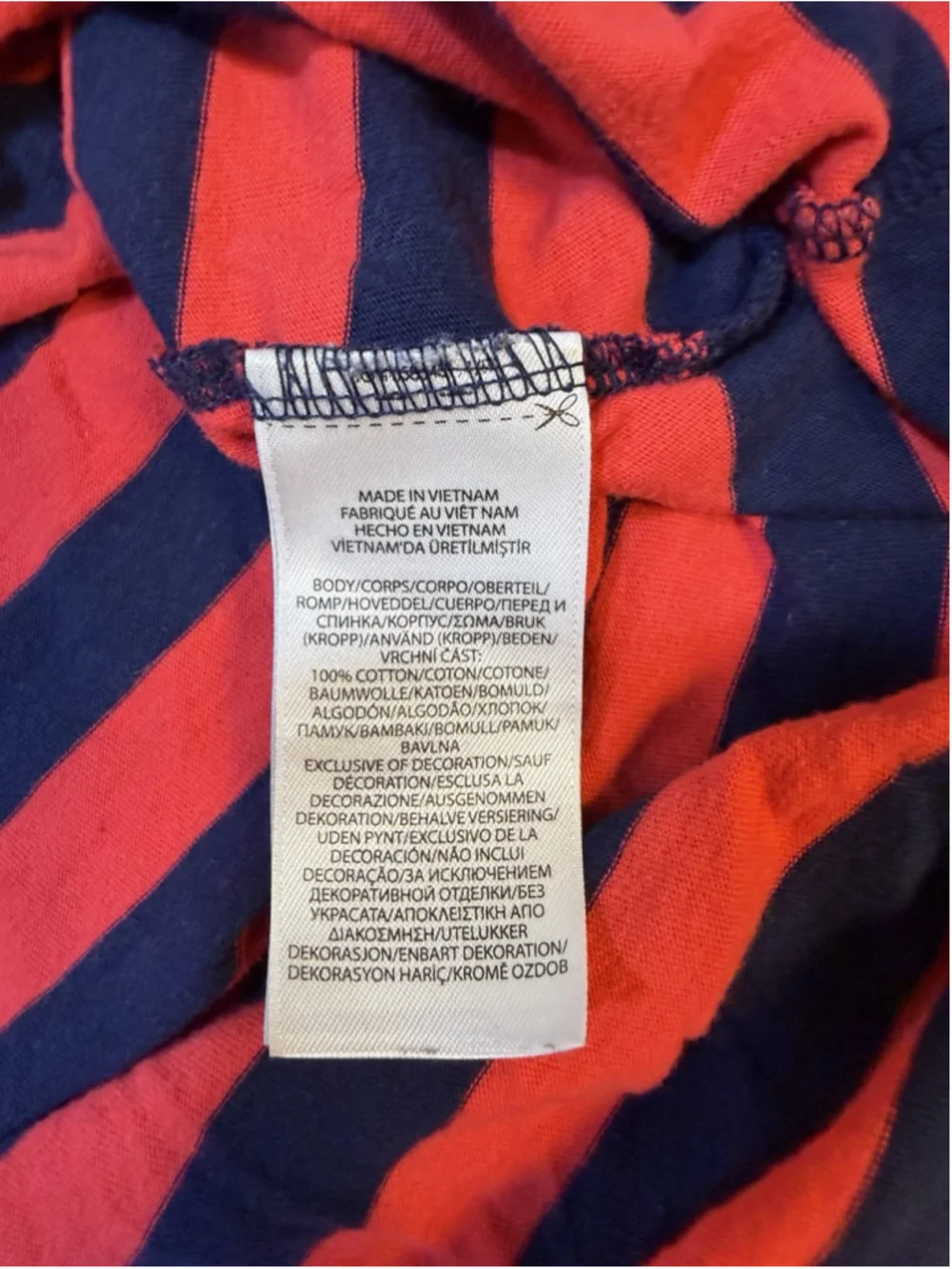 Polo Ralph Lauren Men's Red Navy Striped Logo Crew Neck Short Sleeve T-Shirt L